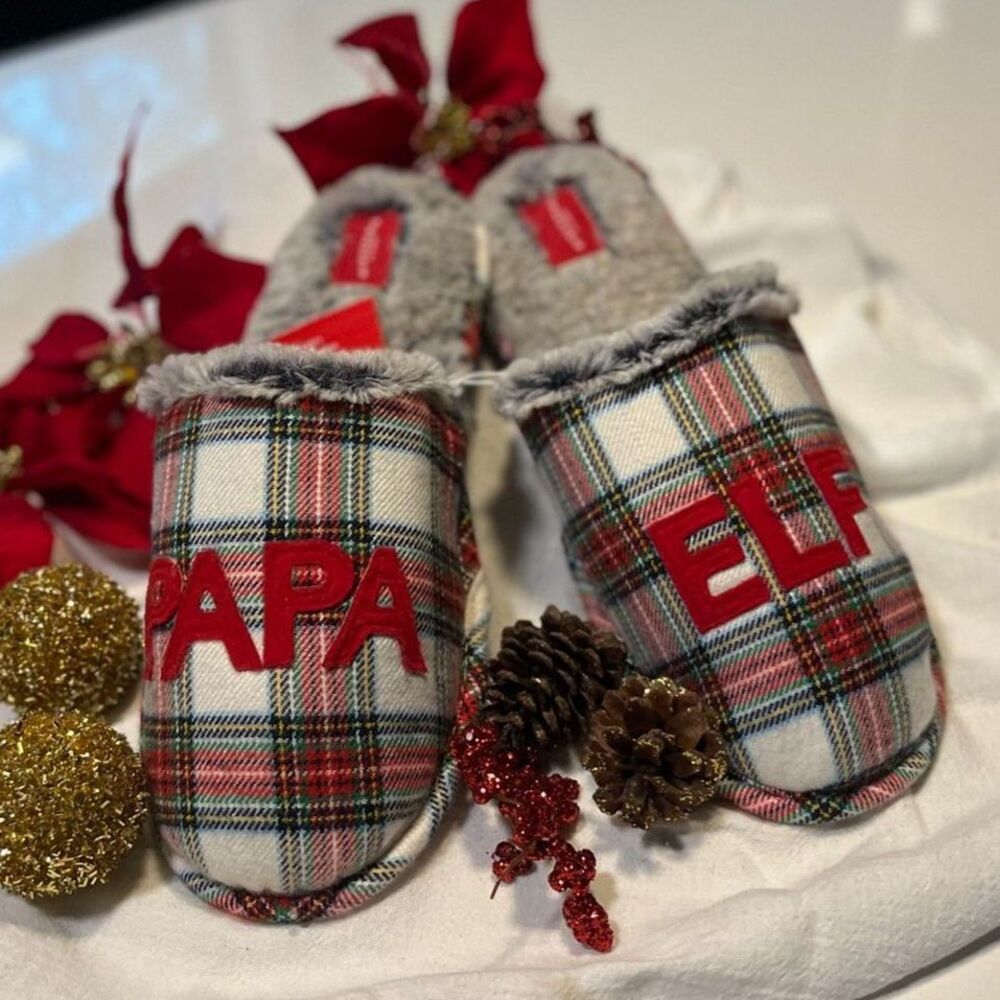 Wondershop Men's Papa Elf Christmas Slippers House Shoes Sz. 11/12 & Sz EU 45/46